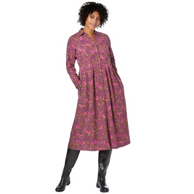 Woman Within Snap-Front Thermal Shirtdress