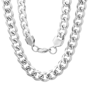 Steeltime 24" Men's stainless steel heavy thick cuban chain necklace - 1 of 4