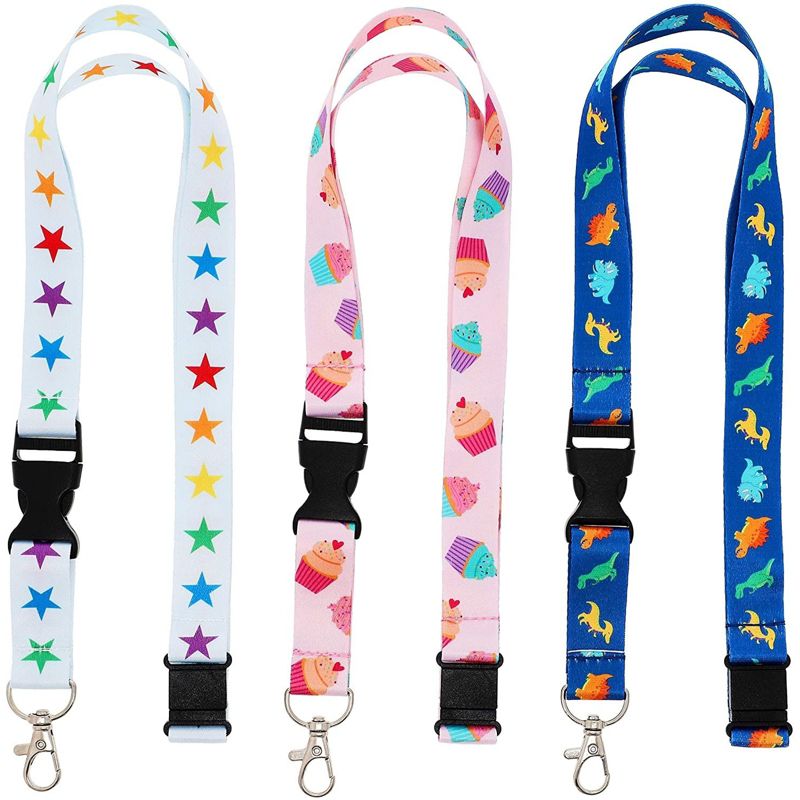 6-Pack Kids Lanyards With Detachable Buckle, 3 Designs, 1 of 5