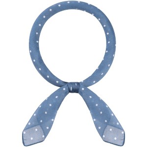 INSPIRE CHIC Women Polka Dots Cotton Linen Retro Solid Color Plain Square Neck Scarves 1Pc - 1 of 4