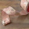 Northlight Pink and Silver Snowflake Christmas Wired Craft Ribbon 2.5" x 16 Yards - 2 of 3