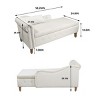 Traditional Tufted Ottoman Bench with Hidden Storage and Rolled Armrest for Bedroom or Living Room -3irtyhousy - 4 of 4