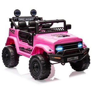 12V Kids Ride On Truck with Remote Control,Spring Suspension,Bluetooth Connectivity and Led Lights - 1 of 4