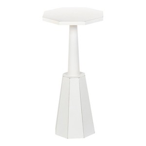 Kate and Laurel Octavia Octagon MDF Drink Table, 11x11x24, White - 1 of 4