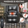 CAVINAS Heated Power Lift Recliner Chair, Dual Motor Massage with Infinite Positions, USB Charging Port, Faux Leather/Top-Grain Leather - 2 of 4