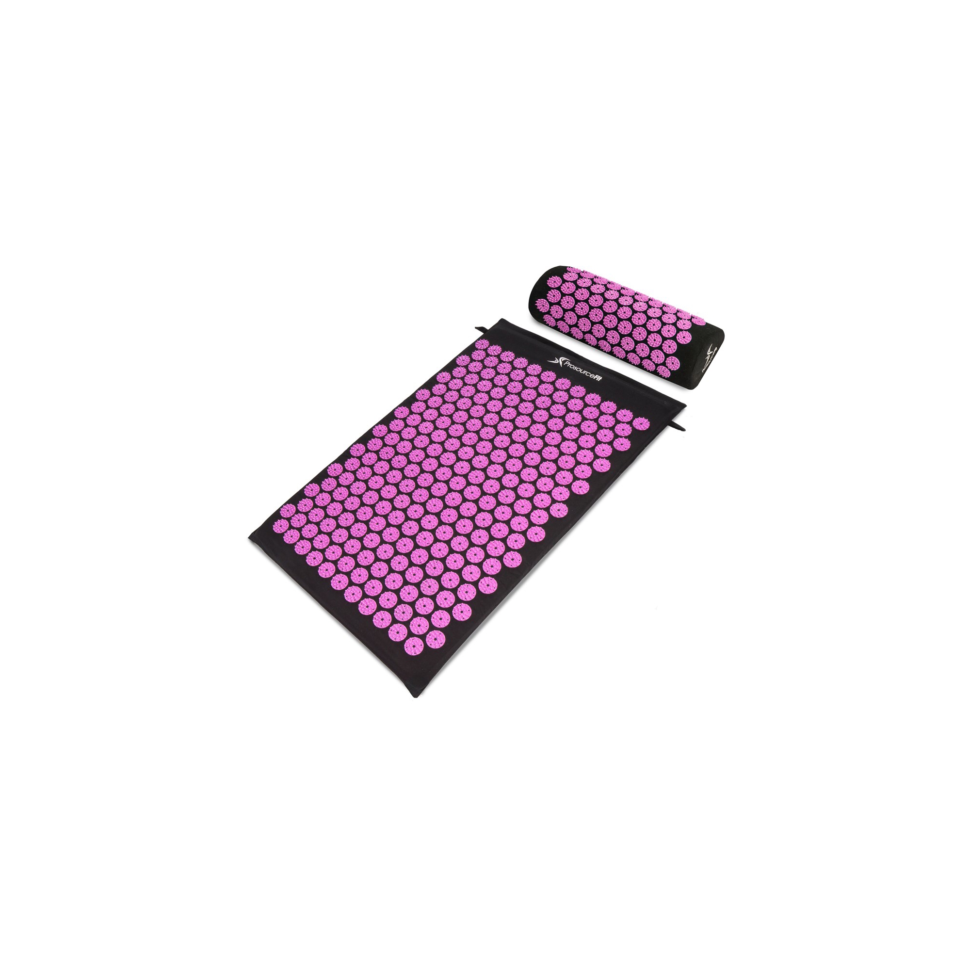 Acupressure Mat and Pillow Set, Black/Pink