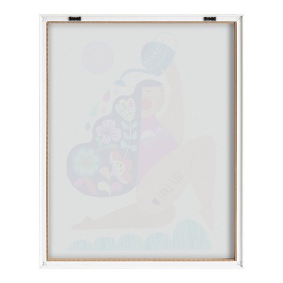 Mid Century Modern Self Care Framed Motivational Poster