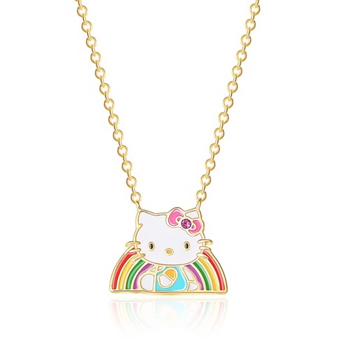 Hello Kitty Sterling Silver Crystal Necklace