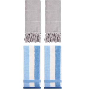 REGALWOVEN 4 Pcs Cotton Bathroom Hand Towels for Home Decoration - 1 of 4