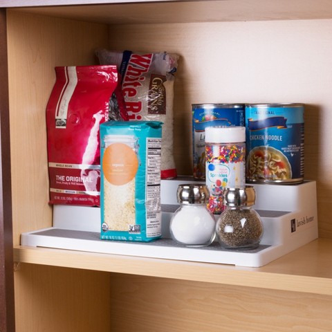 Lavish Home 3 Tier Spice Step Shelf- Kitchen Cabinet, Countertop and Pantry Spices and Seasoning Organizer by Lavish Home (Great for Household Organization)