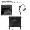 LIVAREEmlen 2-Drawer Farmhouse Nightstand with Charging Station with USB Ports and Outlets Fluted Pilasters Design with Solid Wood Legs - 4 of 4