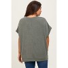 Pinkblush Olive Solid Ribbed Short Sleeve Oversized Maternity Tunic Top - 3 of 3