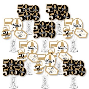 Big Dot of Happiness We Still Do - 50th Wedding Anniversary - Anniversary Party Centerpiece Sticks - Showstopper Table Toppers - 35 Pieces - 1 of 4