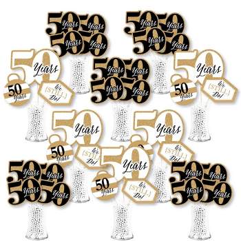 Big Dot of Happiness We Still Do - 50th Wedding Anniversary - Anniversary Party Centerpiece Sticks - Showstopper Table Toppers - 35 Pieces