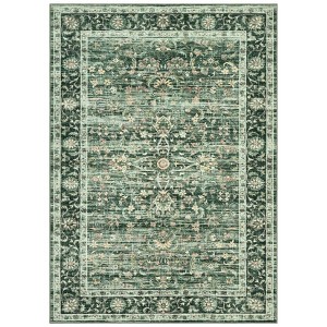 Coolmee Washable Area Rugs Vintage Retro Boho Rug Non Slip Low Pile for Living Room Bedroom Indoor Dining Room  s Room and OfficeGray - 1 of 4