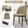 Upholstered Dining Chairs Set of 2,Modern Fabric Dinner Chairs with Wood Legs,Large Dining Room Kitchen Chairs with High Back and Deep Seat - 4 of 4
