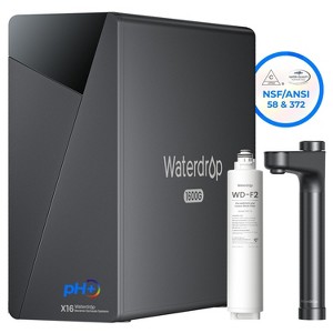 Waterdrop X16 Tankless Reverse Osmosis System, NSF/ANSI 58, 372 Certified,Alkaline Mineral pH+,BPA Free, Include Extra F2 Filter - 1 of 4