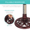 Best Choice Products Outdoor Rustic Pedestal Bird Bath Accent for Garden, Yard w/ Fleur-de-Lis Accents - 3 of 4