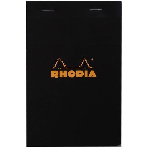Rhodia Staplebound Notepad - Graph 80 sheets - 4 3/8 x 6 3/8 - Black cover - 1 of 4