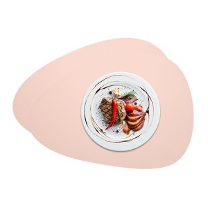 Unique Bargains Silicone Teardrop Shape Heat-Resistant Placemats 2 Pcs - 1 of 4