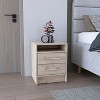 NicBex 14.7 inch Wide Nightstand with 2 Drawers,Modern Side Table with Metal Handles,Bedside Table for Bedroom,Living Room - 2 of 4