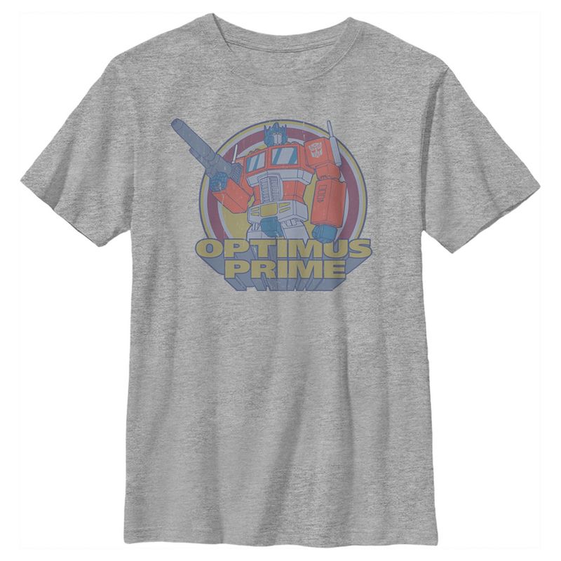 Boy's Transformers Optimus Prime Retro Circle T-Shirt, 1 of 6