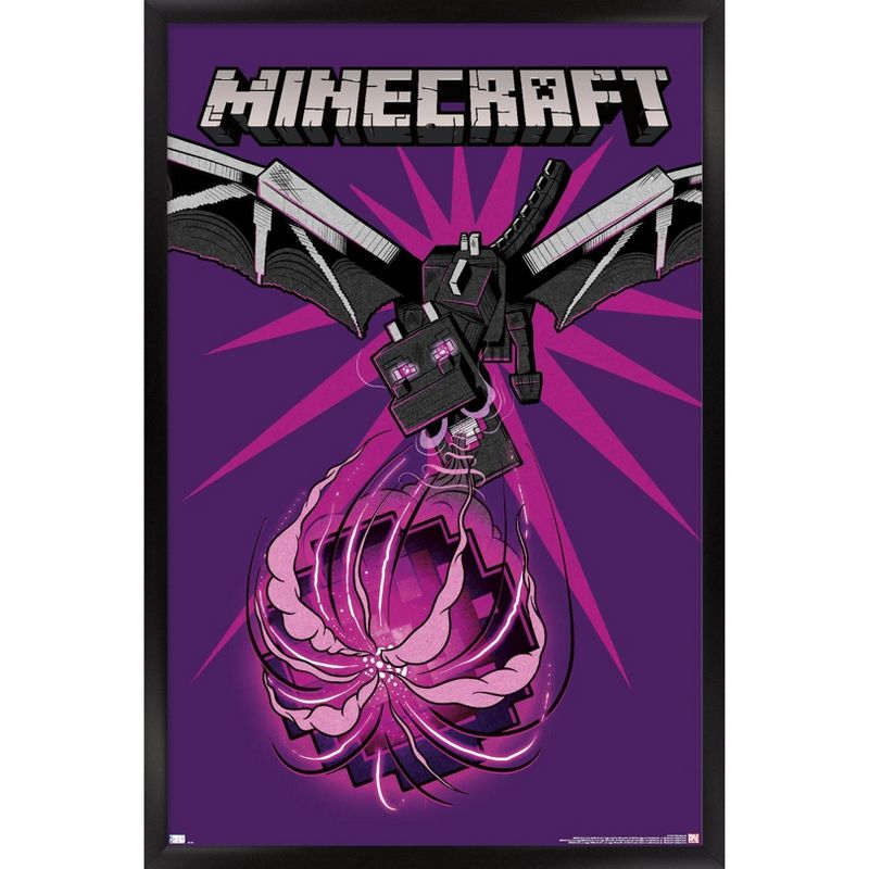 Trends International Minecraft - Dragon Framed Wall Poster Prints, 1 of 7