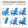Infurnic Outdoor Portable Chairs Adirondack Chair Set of 2 Wood Texture for Garden Lawn Backyard Deck Pool Beach Firepit, Blue, 29.6"*31.4"*36.4" - 4 of 4