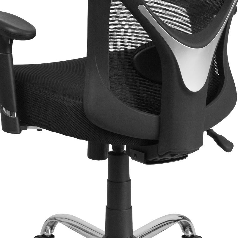 Emma and Oliver 400 lb. Big & Tall Black Mesh Height Adjustable Back Ergonomic Office Chair, 5 of 11