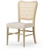 Maven Lane Vera Wooden Dining Chair with Fabric Upholstery, Set/2 - 2 of 4