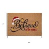 HomeRoots 17" X 29" Brown Black And Red Christmas Believe Outdoor Coir Door Mat - 3 of 4