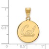 Black Bow Jewelry 10k Yellow Gold California Berkeley Golden Bears NCAA Medium Pendant - 2 of 3