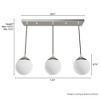 Hunter 7.25" Hepburn Ceiling Light Brushed Nickel Chandelier for Indoor Use - 2 of 4
