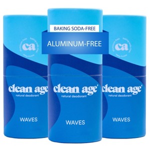 Clean Age Aluminum-Free Natural Deodorant - Waves - 2oz/3pk - 1 of 4
