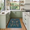 Modern Floral Printed Area Rugs Machine Washable Soft Non Slip Farmhouse Carpet Stain Resistant Low Pile Rug for Kitchen Living Room Laundry Bedroom - 3 of 4
