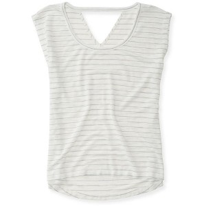 Aeropostale Womens Open-Back V Basic T-Shirt - 1 of 2