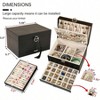 Earring Jewelry Box for Women, 5 - Layer Organizer with Lock, Black - 3 of 4