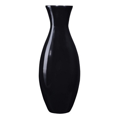 Hastings Home 20" Tall Decorative Bamboo Floor Vase - Black