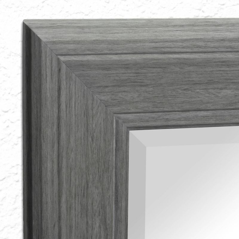 27.5&#34; x 33.5&#34; Textured Woodgrain Mirror Gray - Head West, 6 of 7