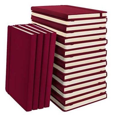 Simply Genius A5 Dotted Notebooks with Hardcover - Journals for Writing - Grid Notebook - 192 pages, 5.7" x 8.4" (Wine, 20 Pack)