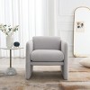 FONTOI Living Room Accent Chair Modern Waved Arm Chair, Comfy Bedroom Chair Cute Lazy Sofa Chair, Living Room Furniture, Gray 28.25"* 30"*27" - 2 of 4