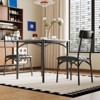 3-Piece Dining Table Set with 2 Upholstered Chairs – Compact Kitchen & Breakfast Nook Furniture - 4 of 4