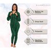 Silver Lilly - Slim Fit Women's Buffalo Plaid One Piece Pajama Union Suit with Drop Seat - image 4 of 4
