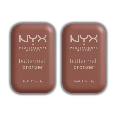 NYX Professional Buttermelt Bronzer - BMB05 Butta Off Medium Deep Warm Rosy - 0.17 oz (PACK OF 2)