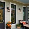 CLAXY Farmhouse Black Outdoor Wall Sconce with Cylinder Glass Shade - 3 of 4
