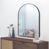 Spassway 36"H x 24"W Arched Decorative Aluminum Alloy Mirror Art Designs for Living Room Bedroom Entryway Office Home Black/Gold/Sliver Available - 3 of 4