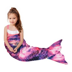 Catalonia Mermaid Tail Blanket for Toddlers Girls, Glow in The Dark Mermaid Sleeping Bag, Unicorn Pattern, Mermaid Gifts for Girls 4-6, Gift for Kids - 1 of 4