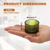 Unique Bargains Centerpiece Decor Round Ribbed Votive Glass Tea Light Holders - 2 of 4