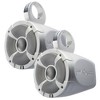 PowerBass 2 Pairs of 6.5" Marine Wake Board & UTV Roll Bar Speakers with Amplifier - 2 of 4
