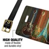 Guitars Electric Acoustic Rock And Roll Wood Paneling Luggage ID Tags Set of 2 - 2 of 4
